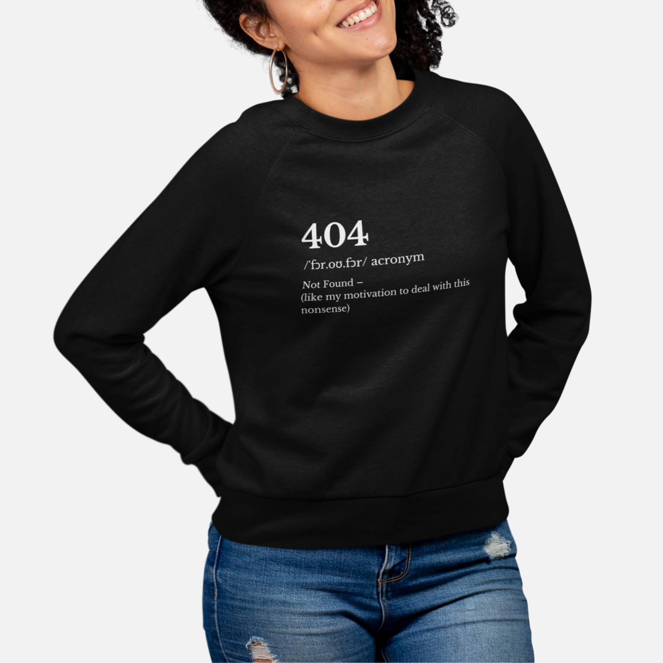 Sweatshirt Unissexo "Sem Papas na Língua" - 404 (Not Found) Imagem secundária do produto