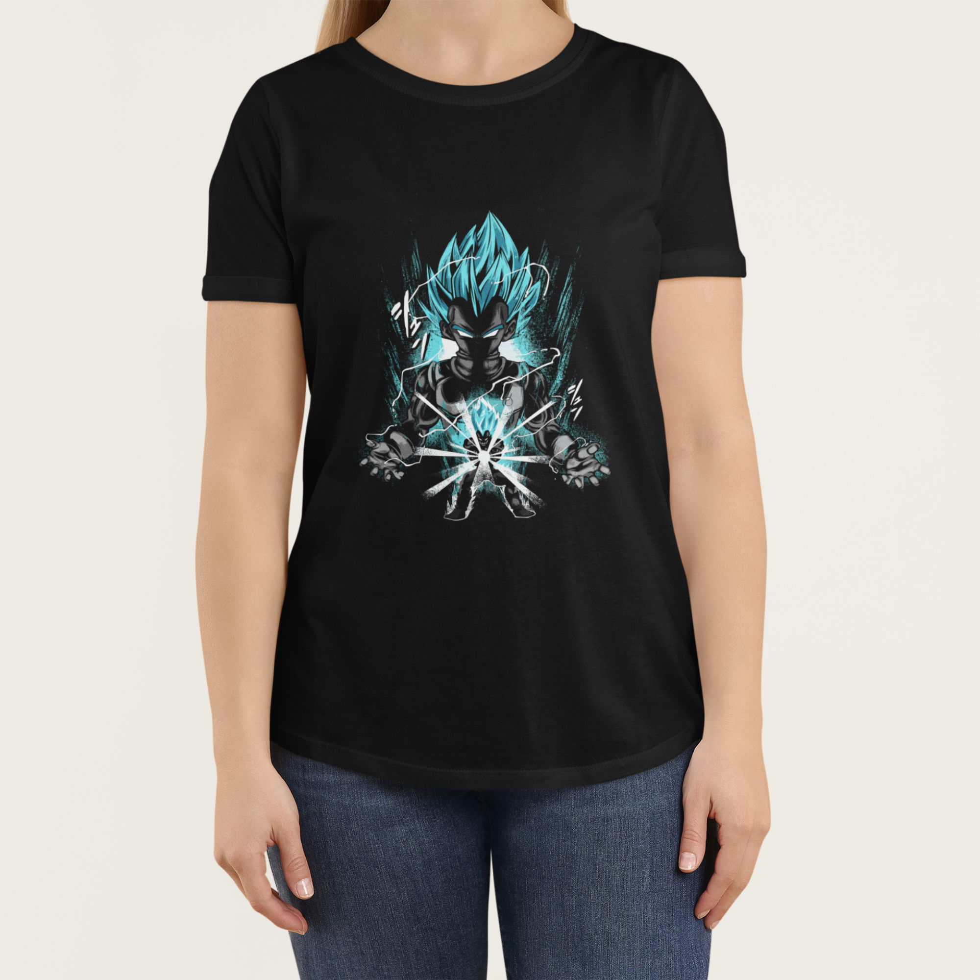 T-shirt Dragon Ball "Shadow Warriors" - Vegeta Blue
