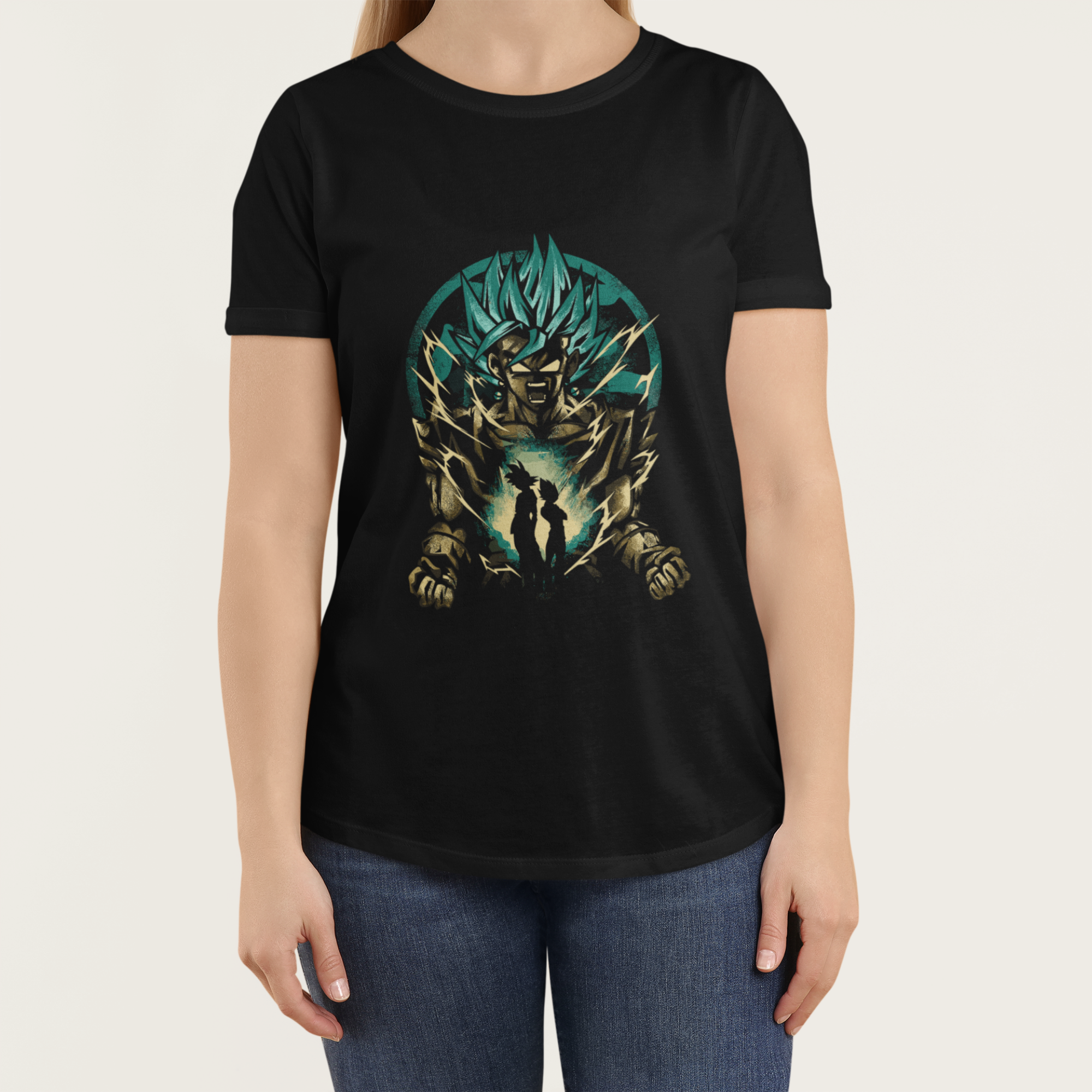 T-shirt Dragon Ball "Shadow Warriors" - Vegito Super Saiyajin Blue