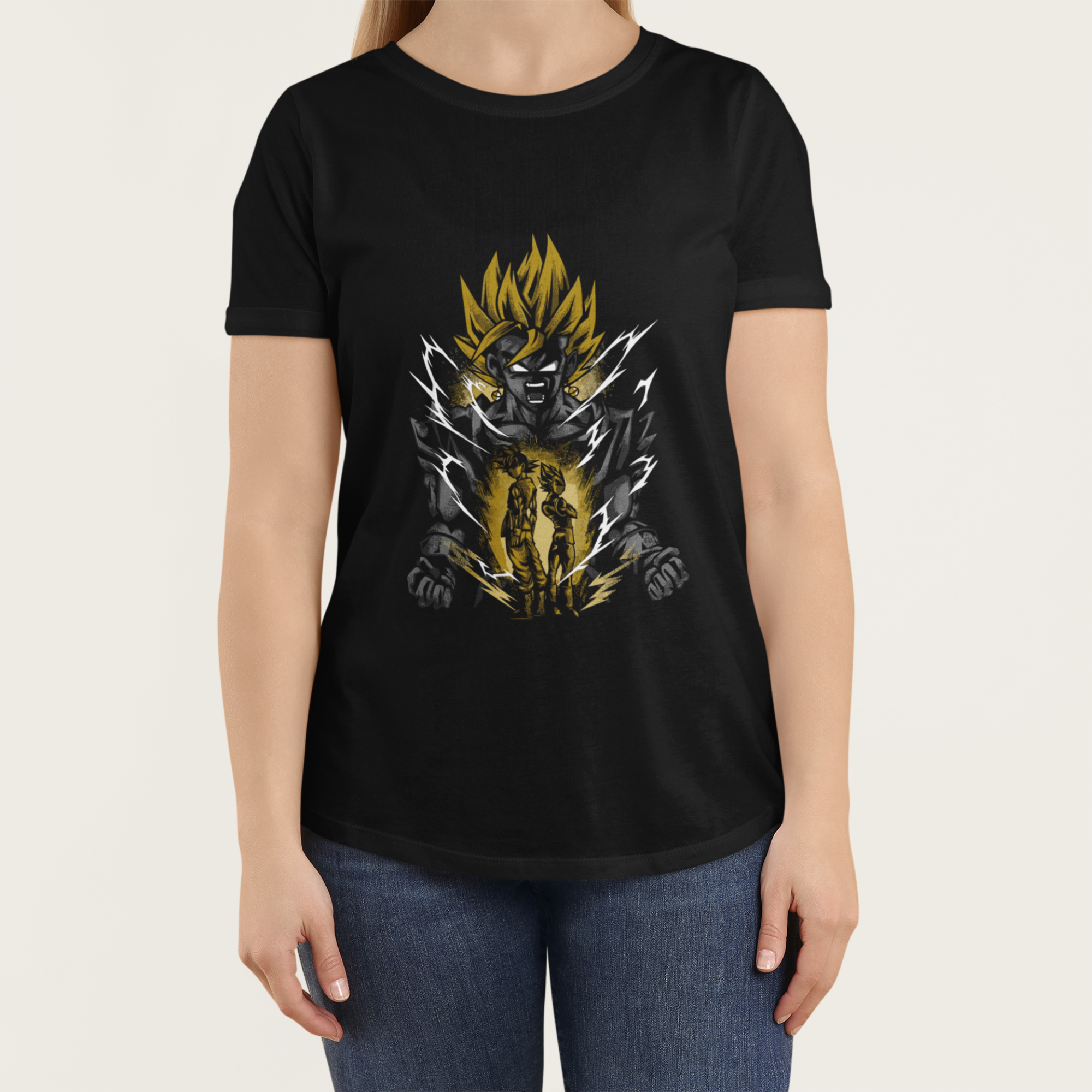 T-shirt Dragon Ball "Shadow Warriors" - Vegito Super Saiyajin