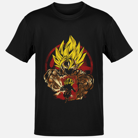 T-shirt Dragon Ball "Shadow Warriors" - Goku & Gohan Super Saiyajin