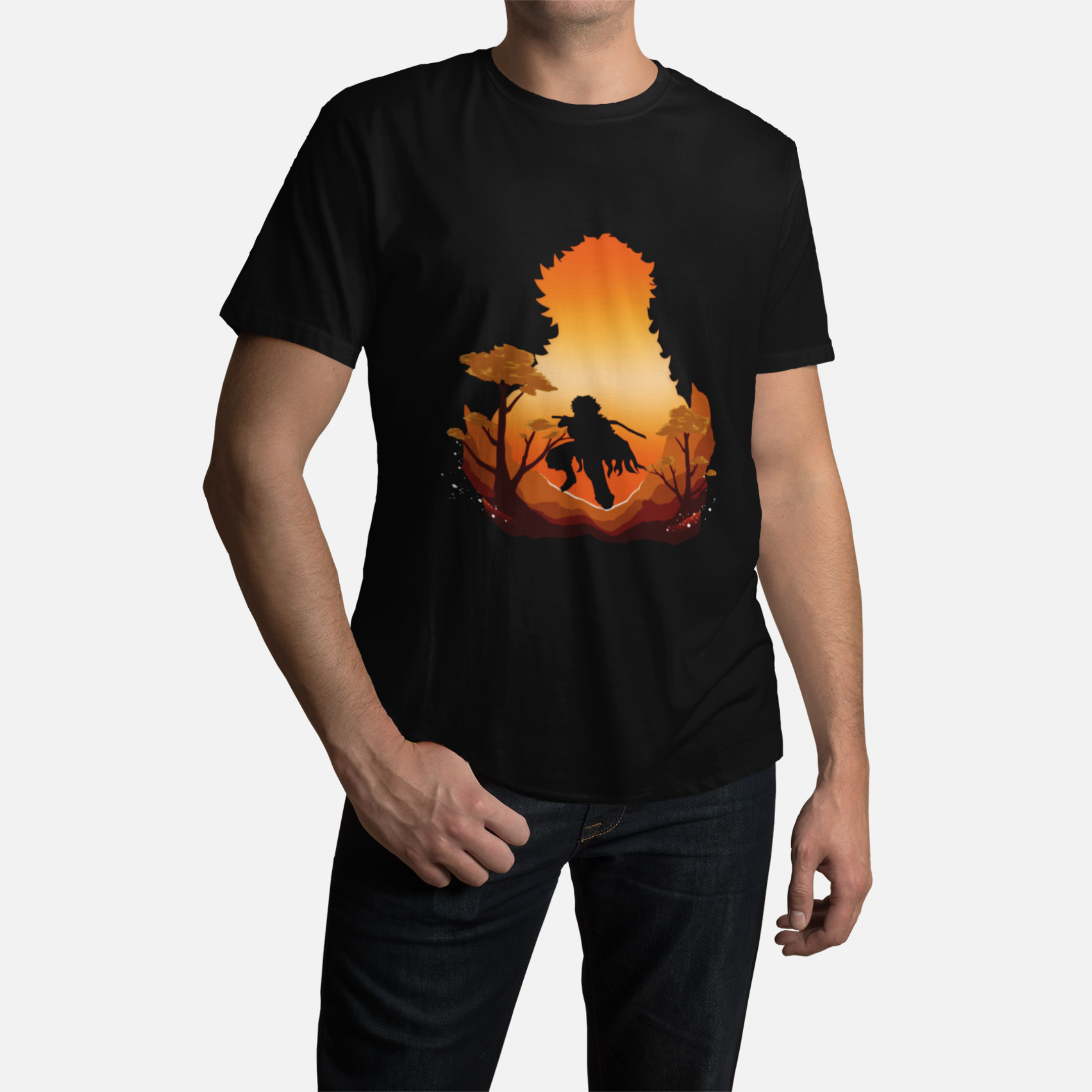 T-shirt Demon Slayer "Eternal Echoes" - Kyojuro Rengoku Imagem secundária do produto