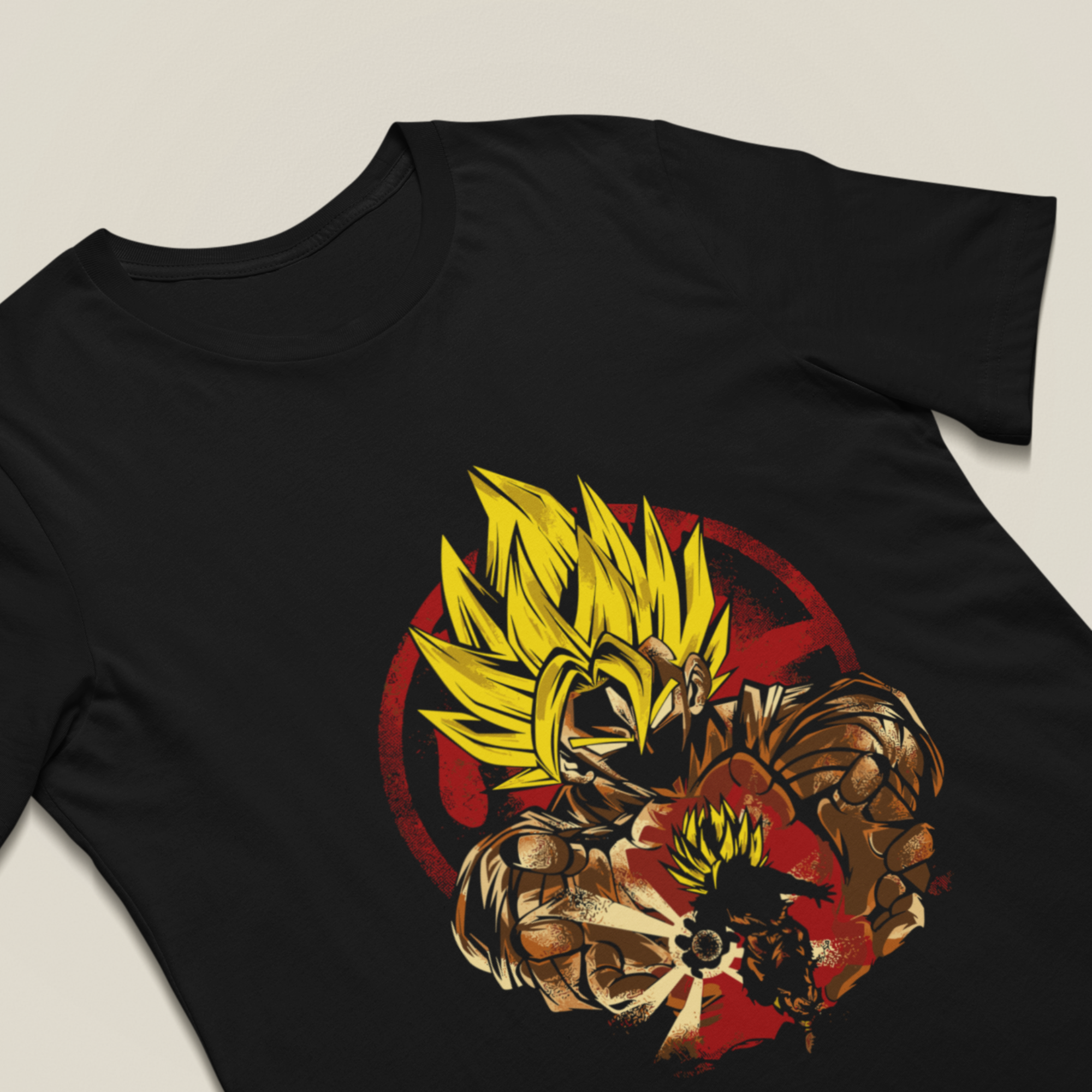 T-shirt Dragon Ball "Shadow Warriors" - Goku & Gohan Super Saiyajin