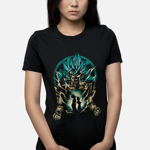 T-shirt Dragon Ball "Shadow Warriors" - Vegito Super Saiyajin Blue