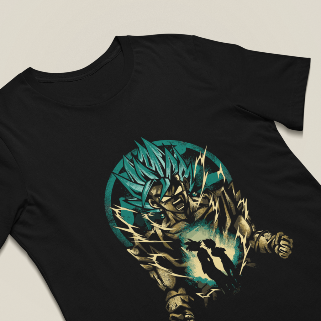 T-shirt Dragon Ball "Shadow Warriors" - Vegito Super Saiyajin Blue
