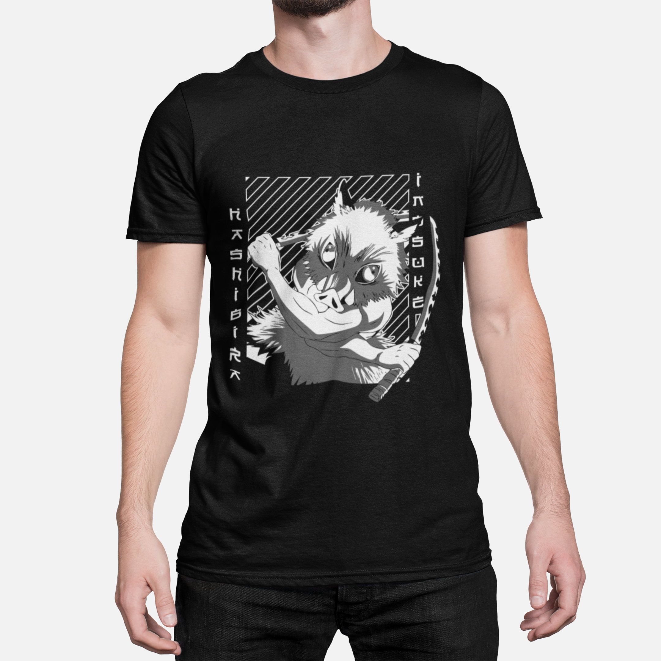 T-shirt Demon Slayer "Hashira's Fall" - Inosuke Hashibira Imagem secundária do produto