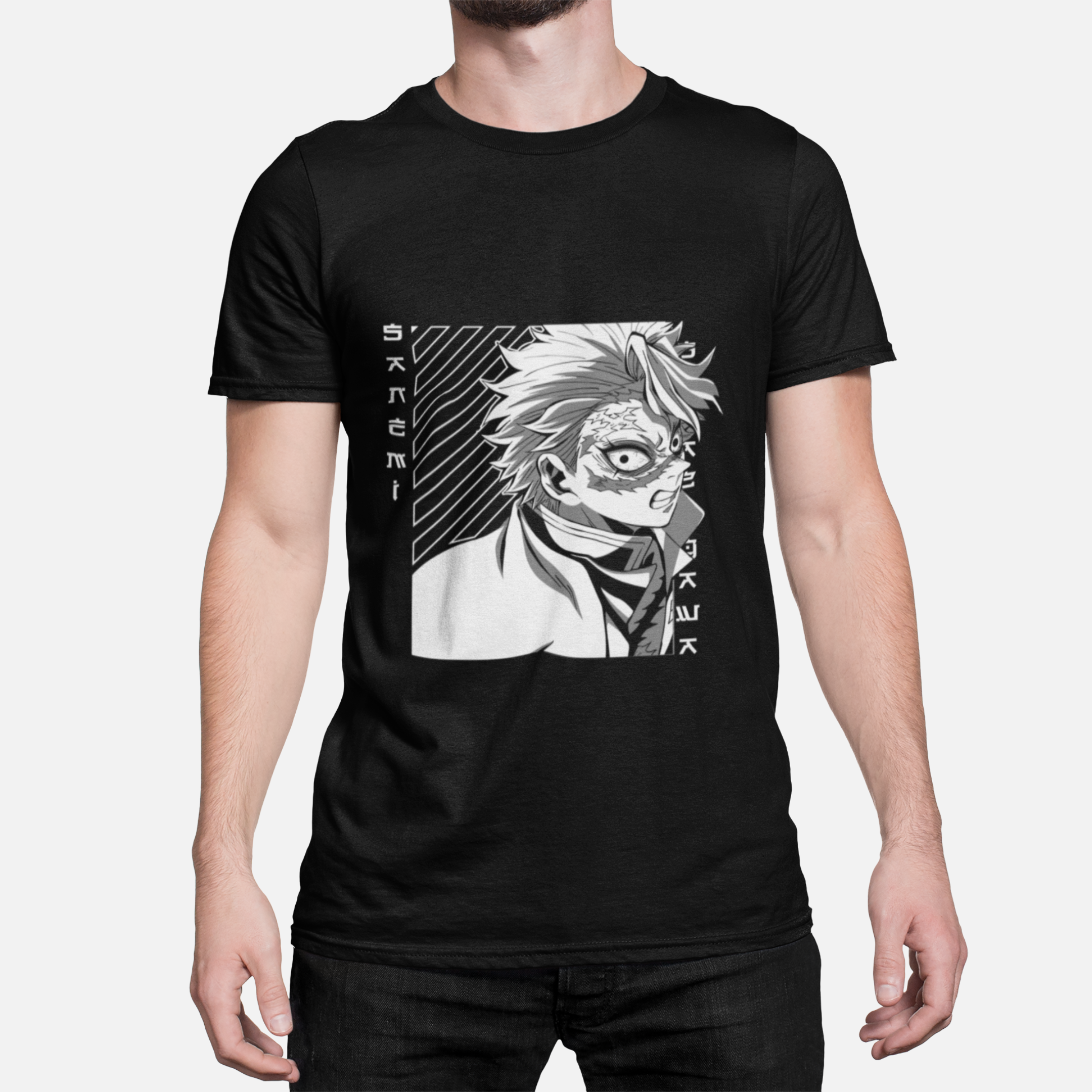 T-shirt Demon Slayer "Hashira's Fall" - Sanemi Shinazugawa Imagem principal do produto