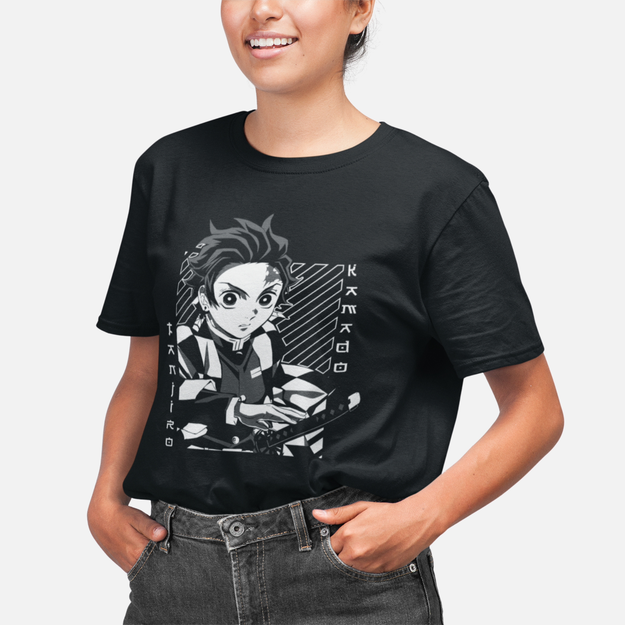 T-shirt Demon Slayer "Hashira's Fall" - Tanjiro Kamado Imagem secundária do produto
