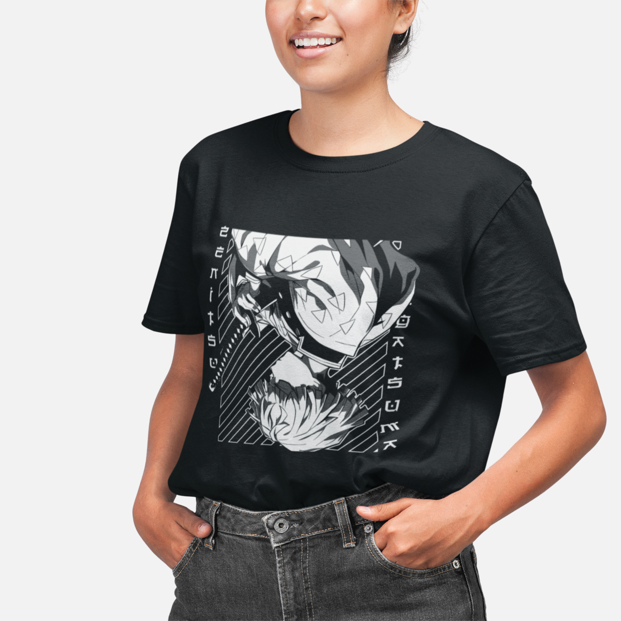 T-shirt Demon Slayer "Hashira's Fall" - Zenitsu Agatsuma Imagem principal do produto