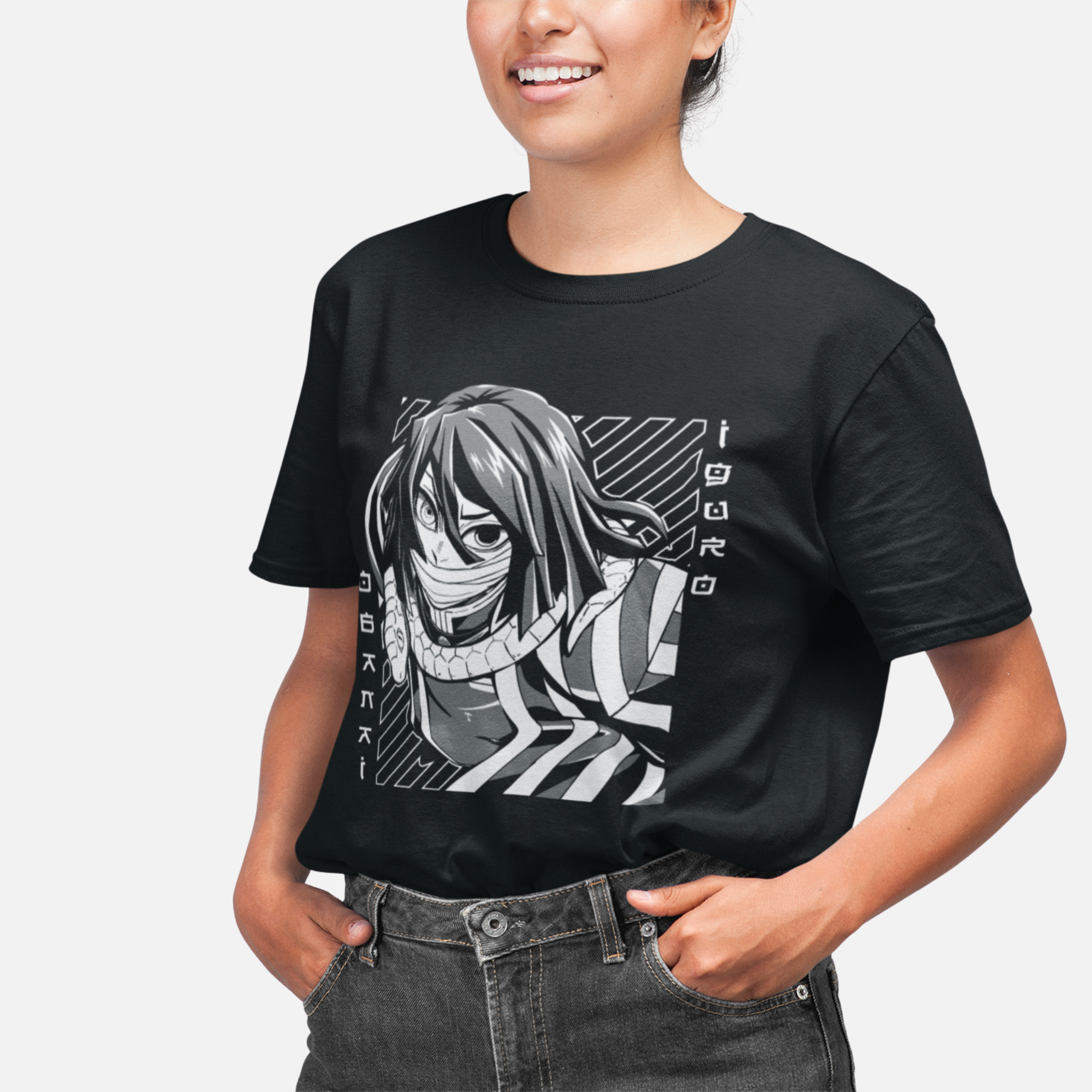 T-shirt Demon Slayer "Hashira's Fall" - Obanai Iguro Imagem principal do produto