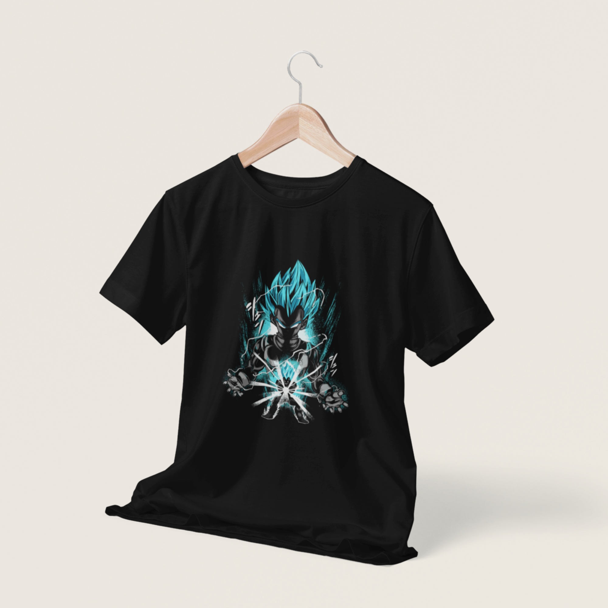 T-shirt Dragon Ball "Shadow Warriors" - Vegeta Blue Imagem secundária do produto