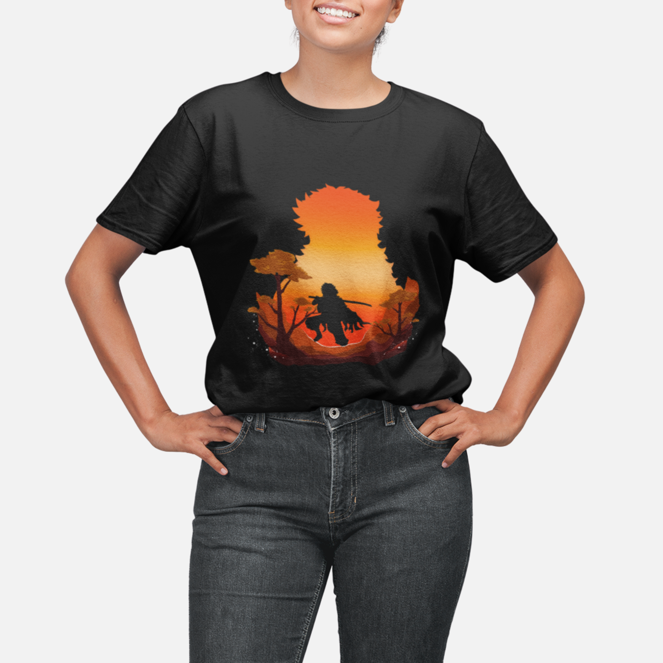 T-shirt Demon Slayer "Eternal Echoes" - Kyojuro Rengoku Imagem principal do produto