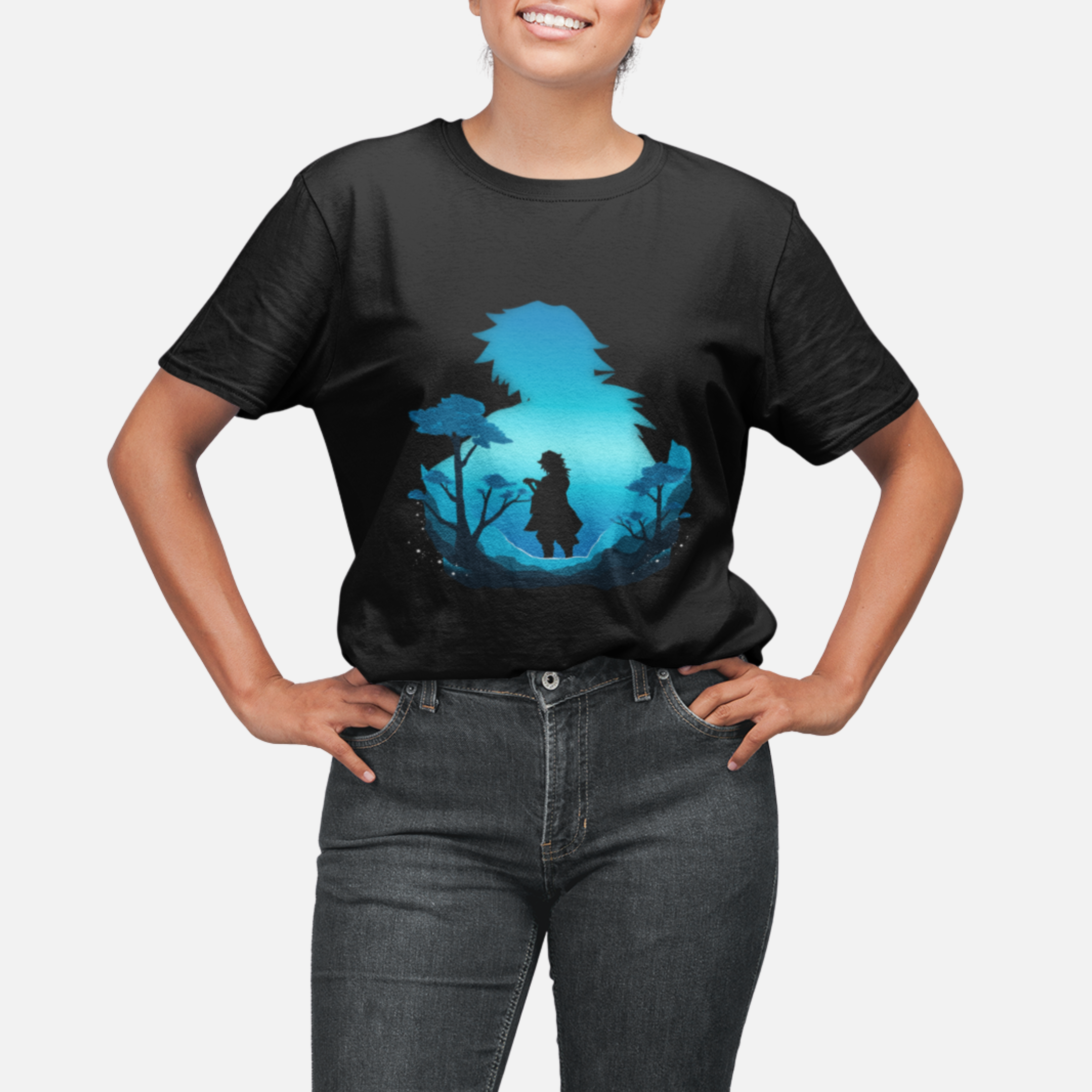 T-shirt Demon Slayer "Eternal Echoes" - Giyu Tomioka Imagem principal do produto